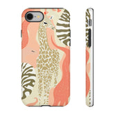 Stylish Phone Case with Giraffe and Abstract Design